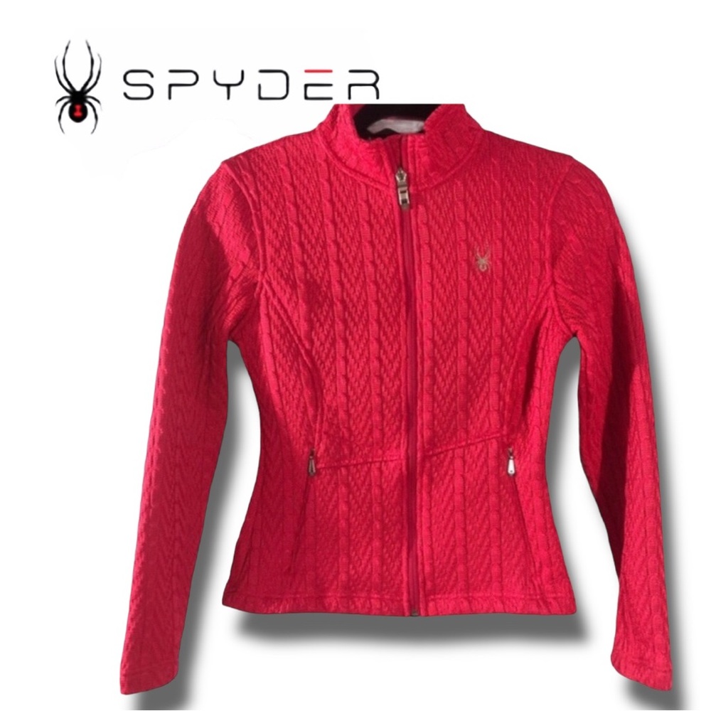 Women’s Spyder Core Sweater | Jacket Dark Pink Full Zip Size XS Pre-Loved
